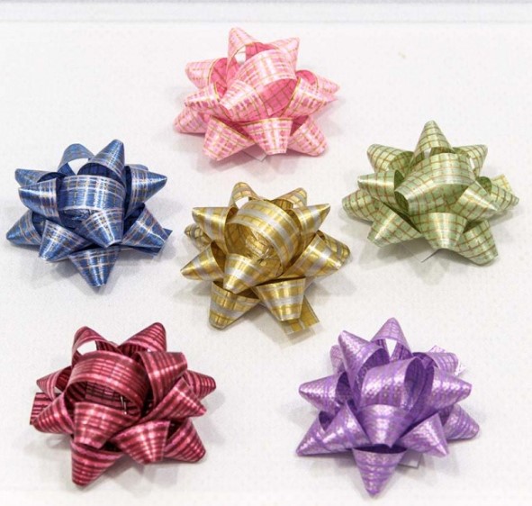 Бант-звезда 3,8 см на липучке 'Граффити' (микс), 500562-38