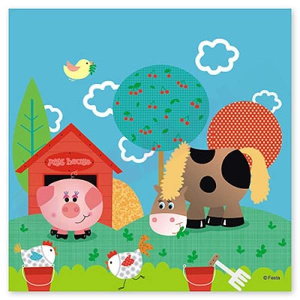 Салфетки Забавная Ферма, (12 шт/уп), 1502-1285 Салфетки Забавная Ферма, (12 шт/уп), 1502-1285