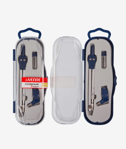 Готовальня deVENTE, (03 предмета), темно-синий, 5093302