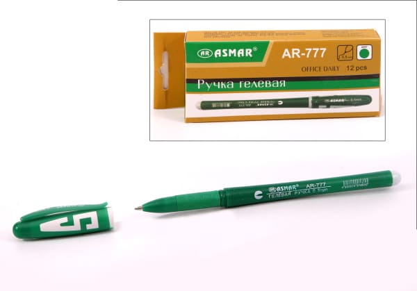 Ручка гелевая зеленая, 0.5 мм AR-777;ЗЕЛЕНАЯ