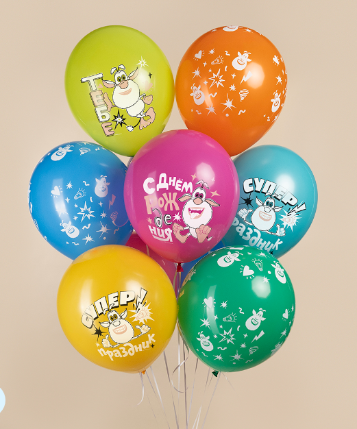 Шар (12''/30 см) Буба, Ассорти, пастель, 1 ст, 25 шт, 501921