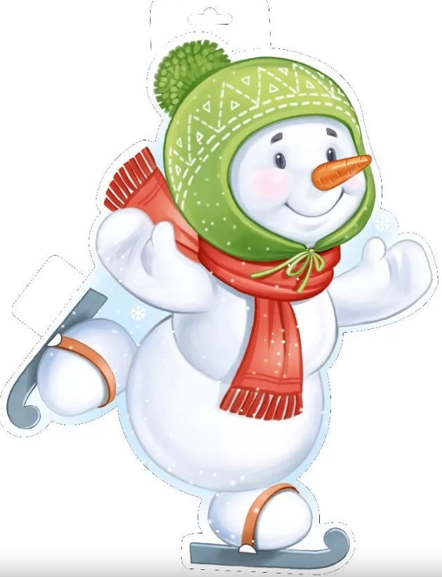 Плакат 'Снеговик на коньках', 93,120,00