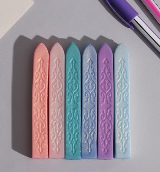 Сургуч для печати стержень, Хвост русалки, набор 6 шт, 10629479