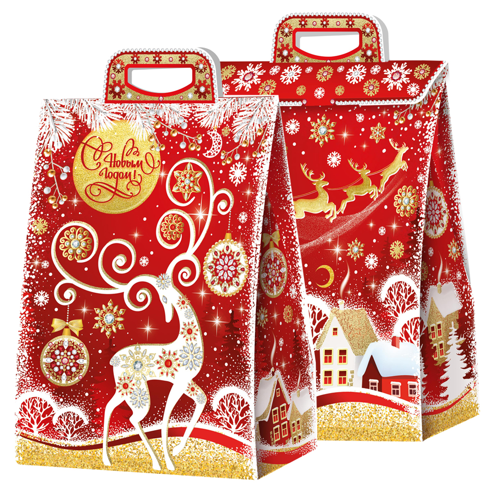Подарочная упаковка 'Олень 2.0', 2000 гр , 230х100х330 (375) мм, 15010638