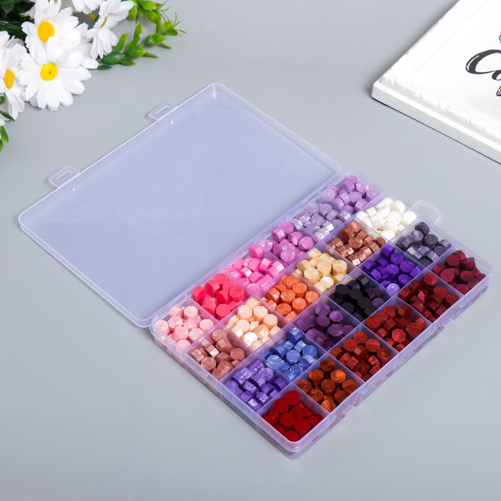 Набор сургуча, Палитра розово-фиолетовая, 24 цв, 7432096