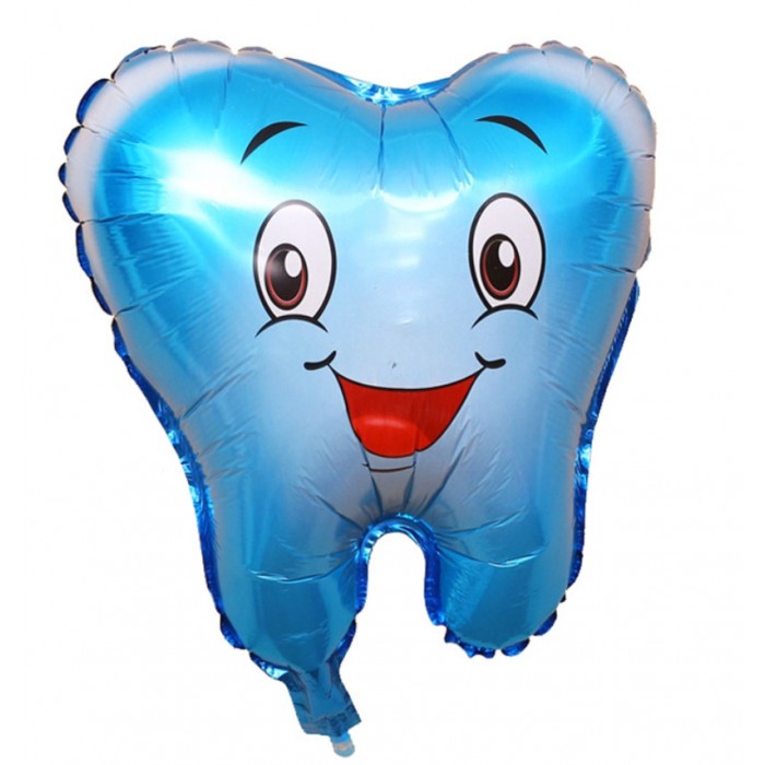 Шар фольгированный 'Зубик голубой', Ф189-1;1
