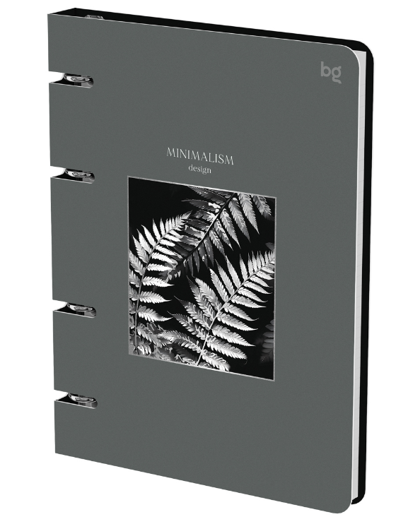Тетрадь на кольцах А5, 120л., BG 'Minimalism plants', картон, тиснение фольгой, ТК5к120_лм_ 57854