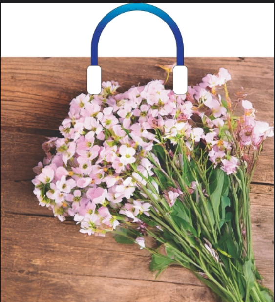 Пакет ПЭ с пластмассовыми ручками 38x34+3см (90) Мгновение, ПЛР69158