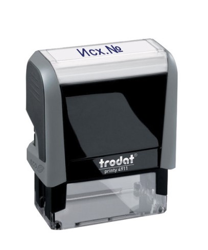 Текстовый штамп со стандартным текстом, TRODAT, Исх №,  оттиск, 38х14 мм, 4911