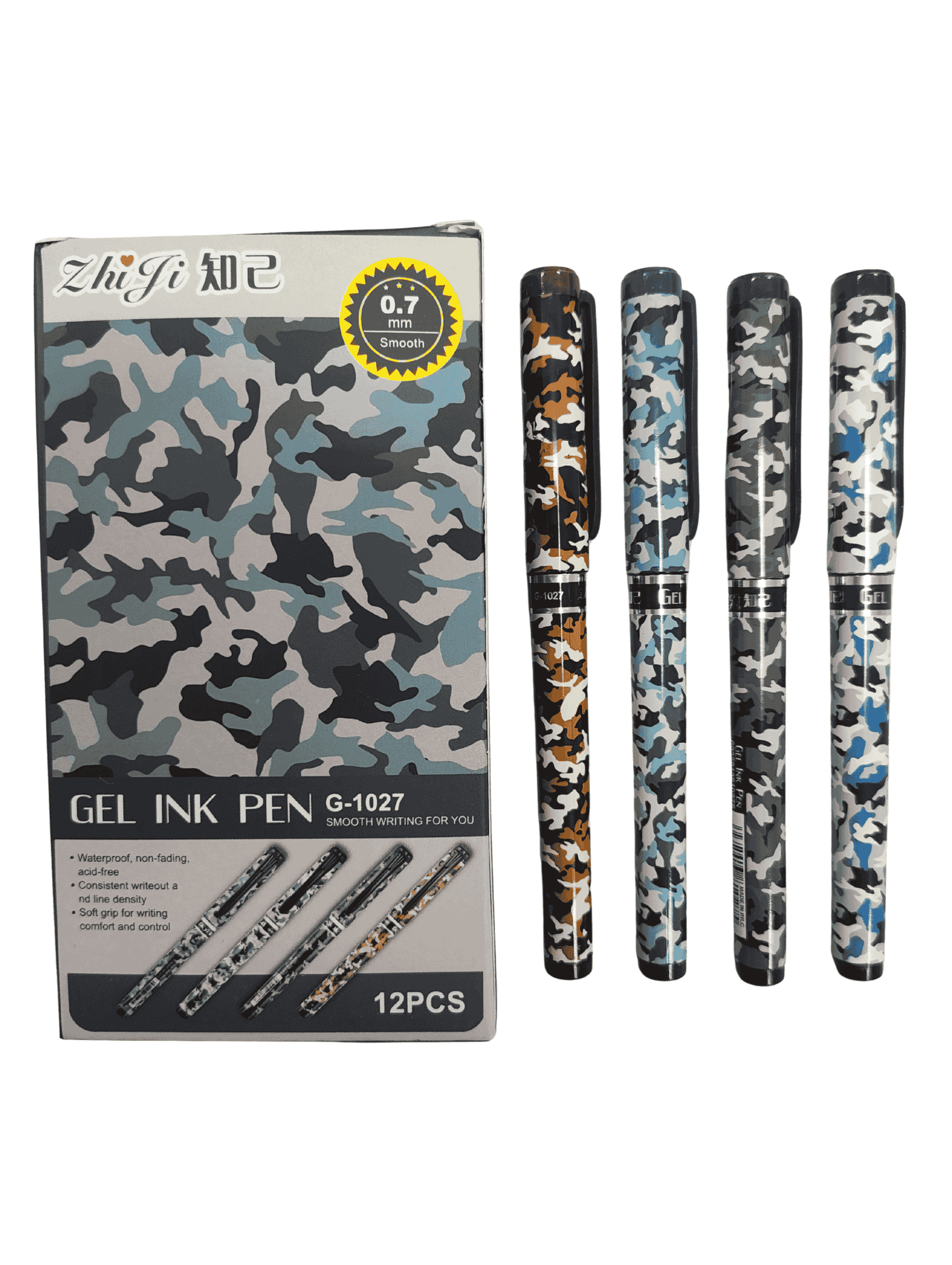 Ручка гелевая 0,7 мм, черный цвет, G-1027