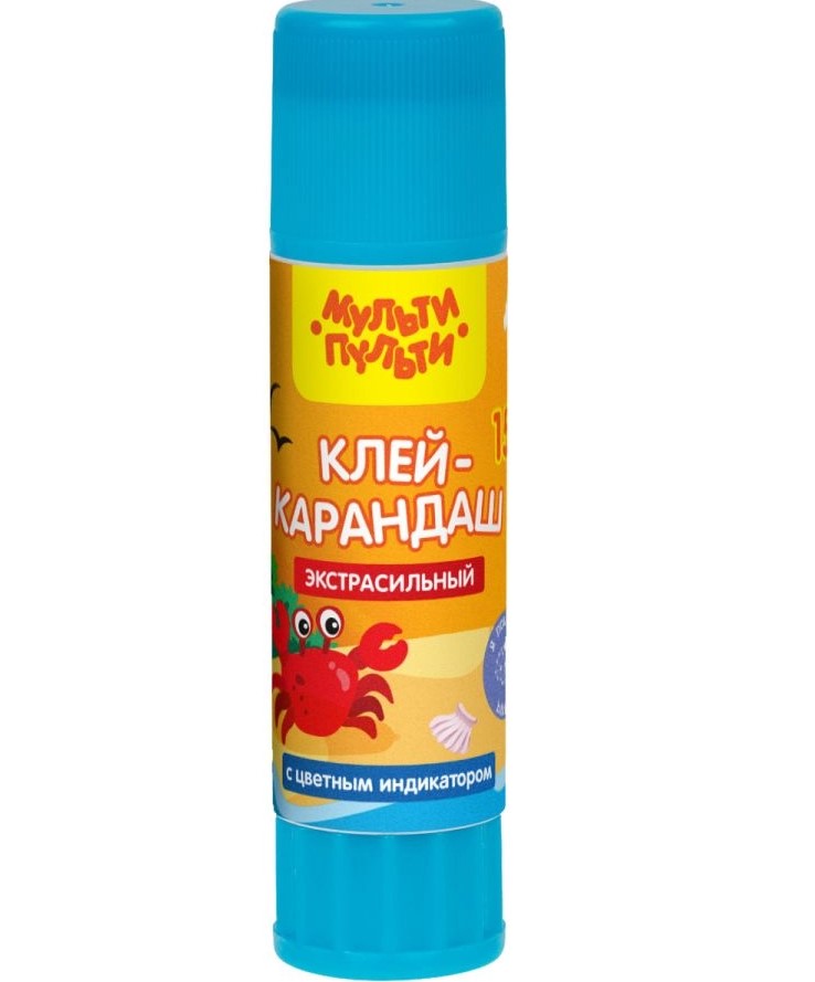 Клей-карандаш 'Мульти-Пульти', Енот на Кубе, 15 г, с синим индикатором, GS_52331