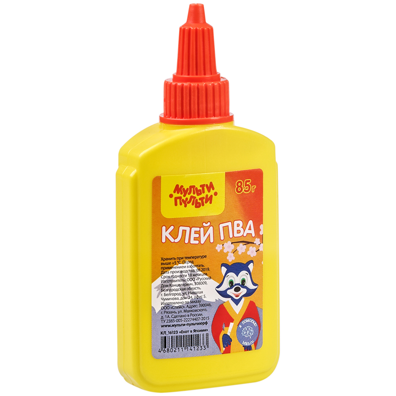 Клей ПВА Мульти-Пульти 'Енот в Японии' 85г, КЛ_16123