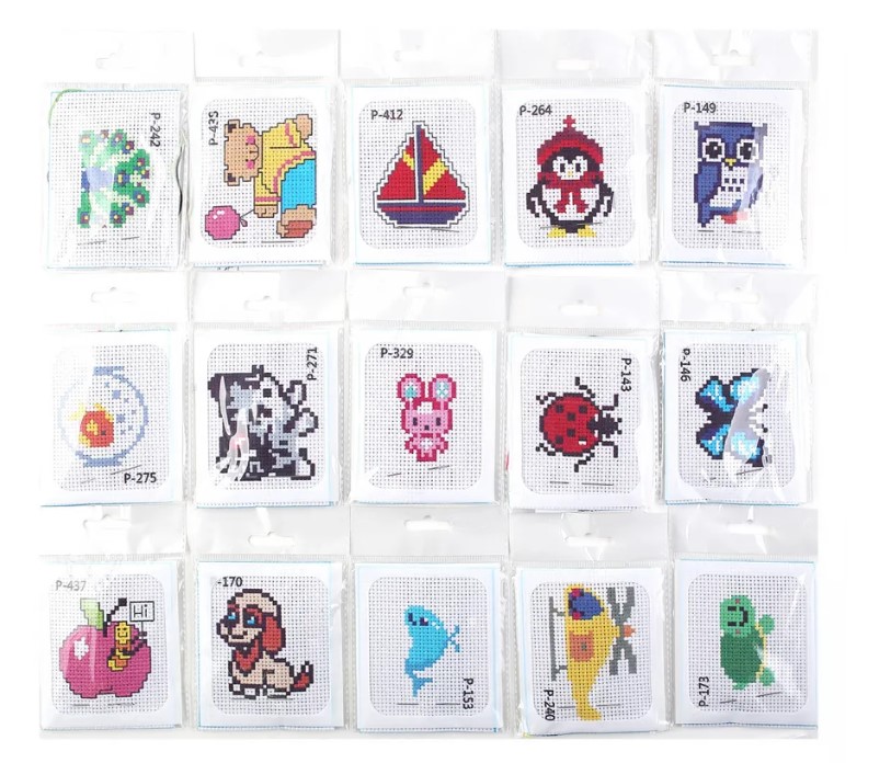 Набор для вышивания крестом 8 х 10 см, в ассортименте, M-11892