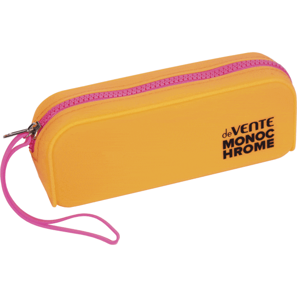 Пенал односекционный DeVente 'Monochrome', оранжевый, пласт. уп., 7025002