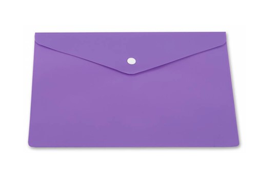 Папка-конверт на кнопке, KWELT, А5, фиолетовая, 0,18 мм, КР-000242