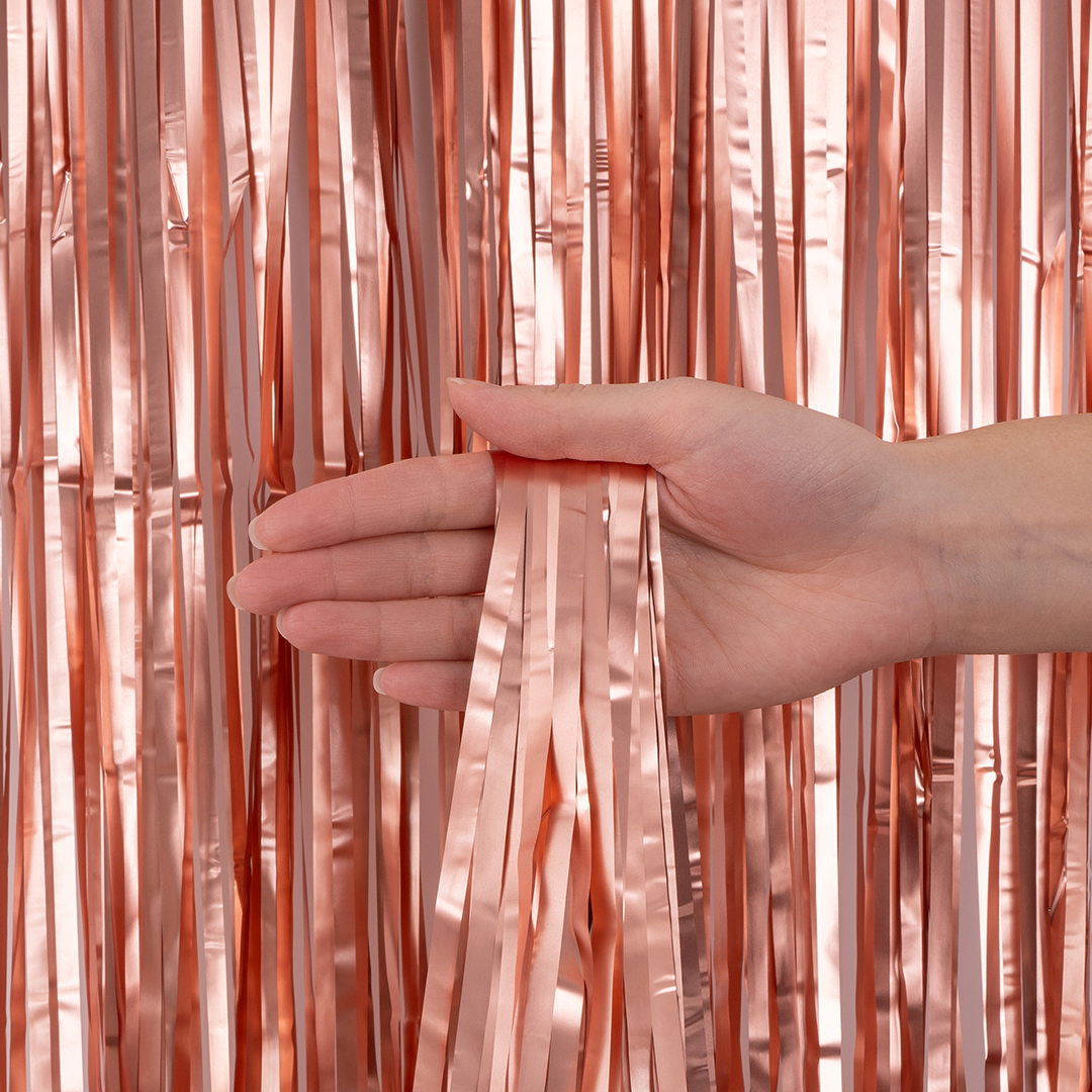 Занавес Дождик Розовое Золото, Матовый металл, 100х200 см, 1 шт, 6014409