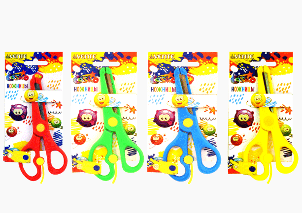 Ножницы детские 'deVENTE. Cosmo', 13 см, пластиковые кольца, защита на лезвиях, 8010309