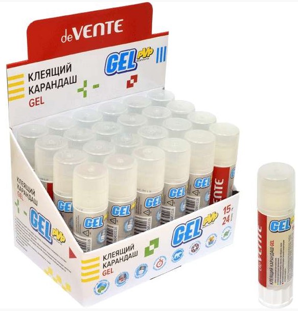 Клеящий карандаш PVP основа 'deVENTE. Gel' 15 г гелевый кристально-прозрачный, 4042053
