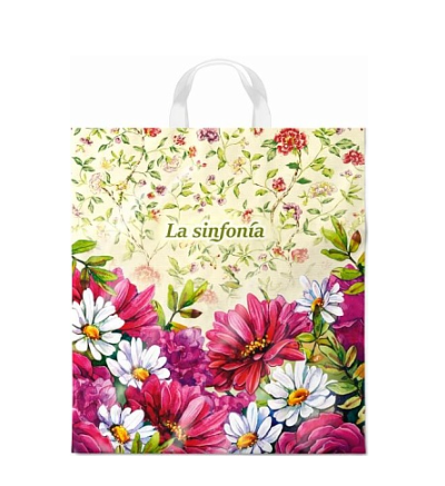 Пакет ПЭ с петлевой ручкой 38х42+6см (50) ПНД (Симфония), ПТЛ51704