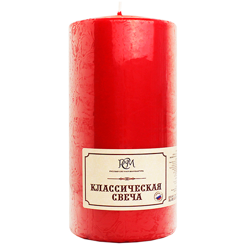 Свеча классическая РСМ , 120х60 мм , красная, 6112602
