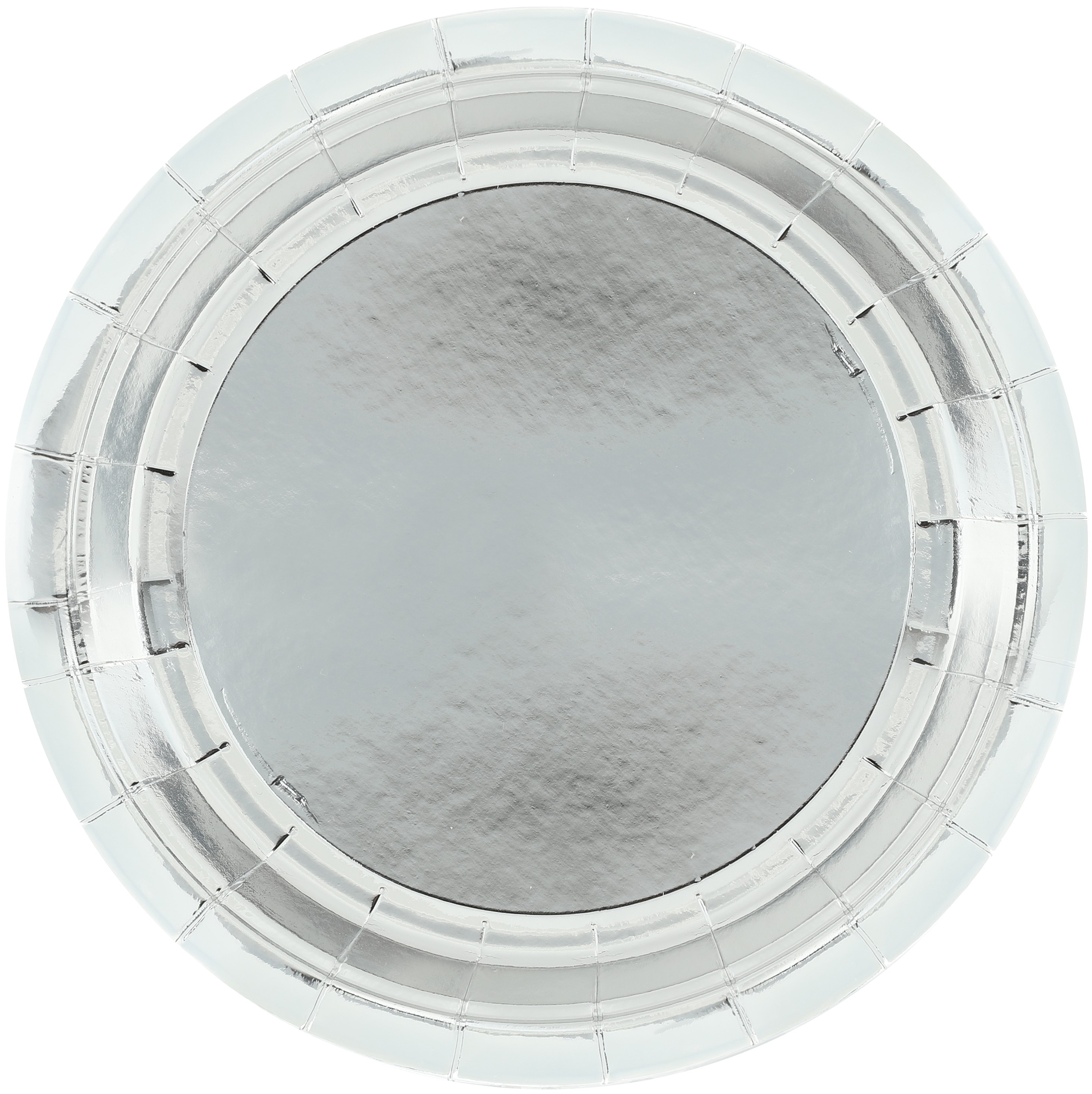 Тарелки Волна веселья 7'';18 см, Серебро, Металлик, (6 шт;уп), 690065