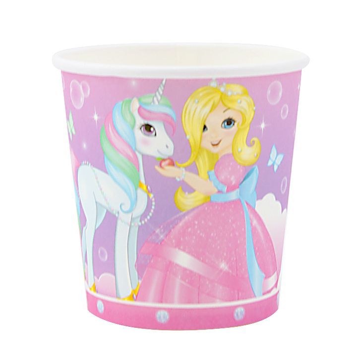 Стаканы бумажные 'Принцесса Мия и единорог', 190 мл, (6 шт;уп), 702012