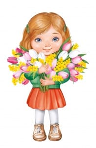 Плакат А3 "Девочка с цветами" 334х514 59.329.00 Плакат А3 "Девочка с цветами" 334х514 59.329.00