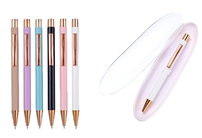 Ручка в футляре шариковая автоматическая DIAN P, СИНЯЯ, пулевидный пиш. узел 0.7 мм, M-7799-70