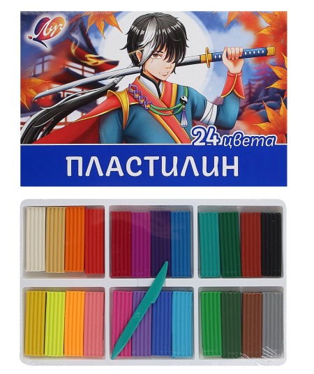 Пластилин 24 цв. Луч 'Аниме', 480 гр, 33С 2212-08
