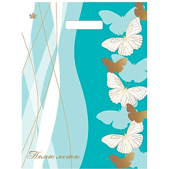 Пакет ПЭ с вырубной ручкой 31x40+6см (90) (Полет мечты), ВУР70081