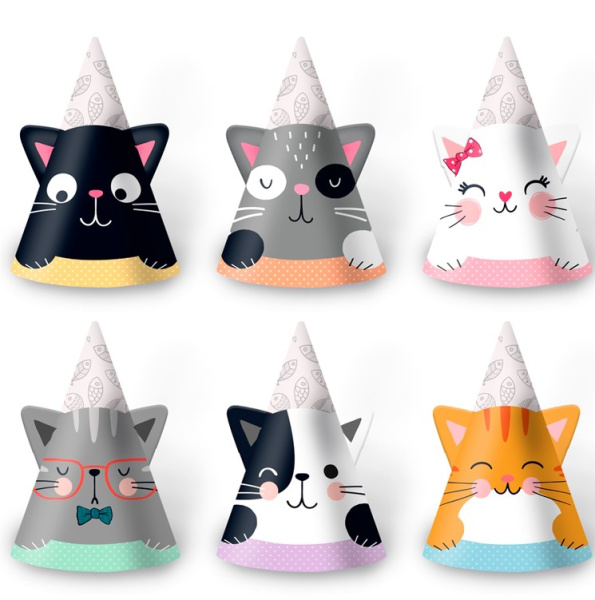 Набор колпачков 'Кошки с ушками', (6 шт;уп), 307723