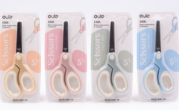 Ножницы PRIMAVERA, 14,5 см, цветные ручки, OL-8341-YX