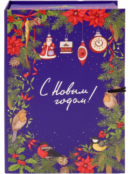 Коробка-книга Новый год (120х180х50), ассорти дизайн, КК-7000;1647;7001;7003;6999