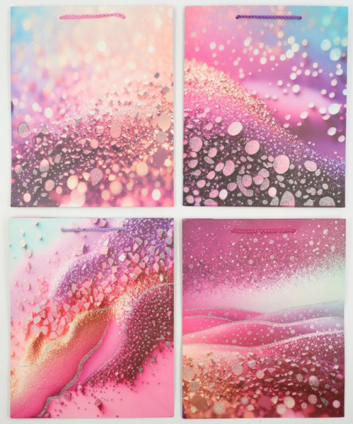 Пакет МИКРО глиттер 26х32х10 см, 1958М