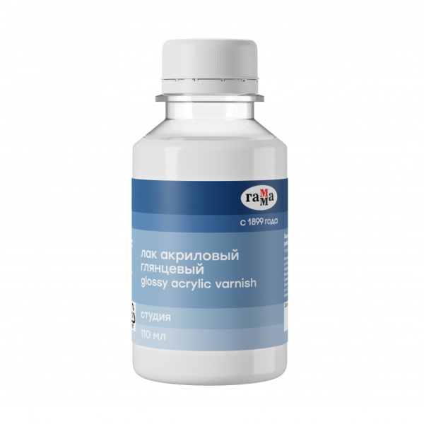 Лак акриловый глянцевый Гамма, 110 мл, в банке, 4.01.В110.001